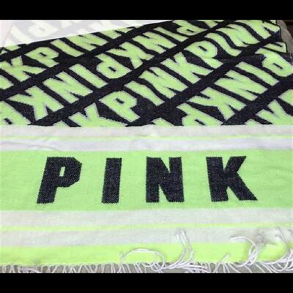 New PINK Victoria’s Secret Scarf/ Wrap.  27” x 58”. Very well made.  Pink/ Black - Picture 6 of 7